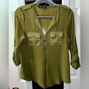 Olive Green Women's Blouse